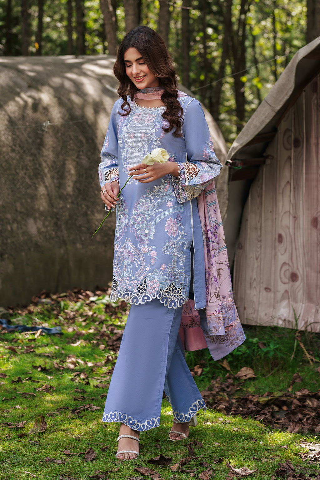 Afsanah | Silent in the Pine Tale | AL-103 - Luxury Dress - available at Maria Faisal in UK and USA.