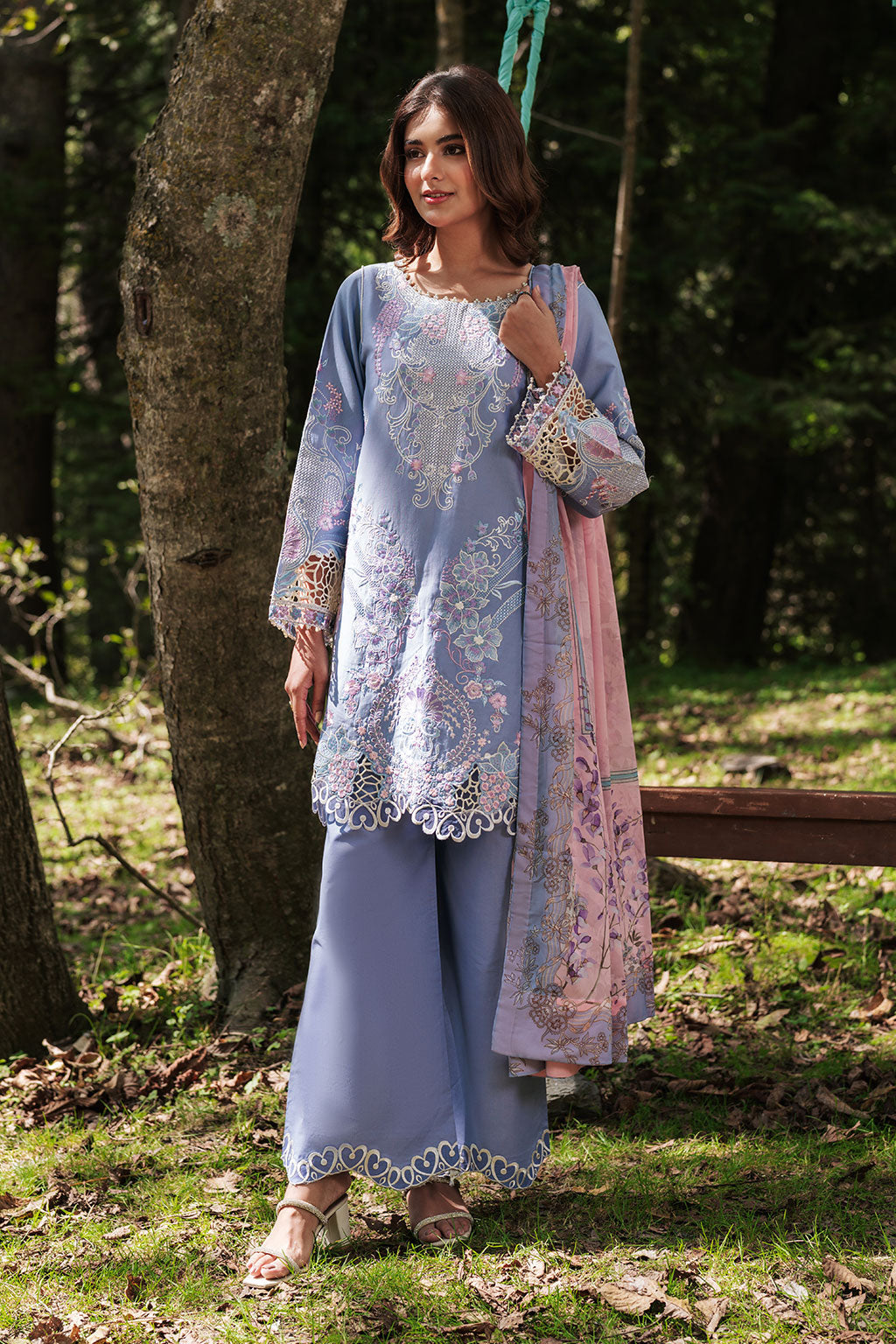 Afsanah | Silent in the Pine Tale | AL-103 - Luxury Dress - available at Maria Faisal in UK and USA.