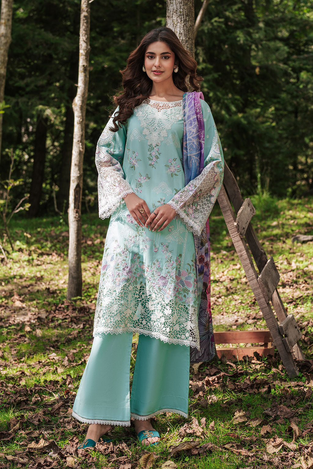 Afsanah | Silent in the Pine Tale | AL-105 - Luxury Dress - available at Maria Faisal in UK and USA.