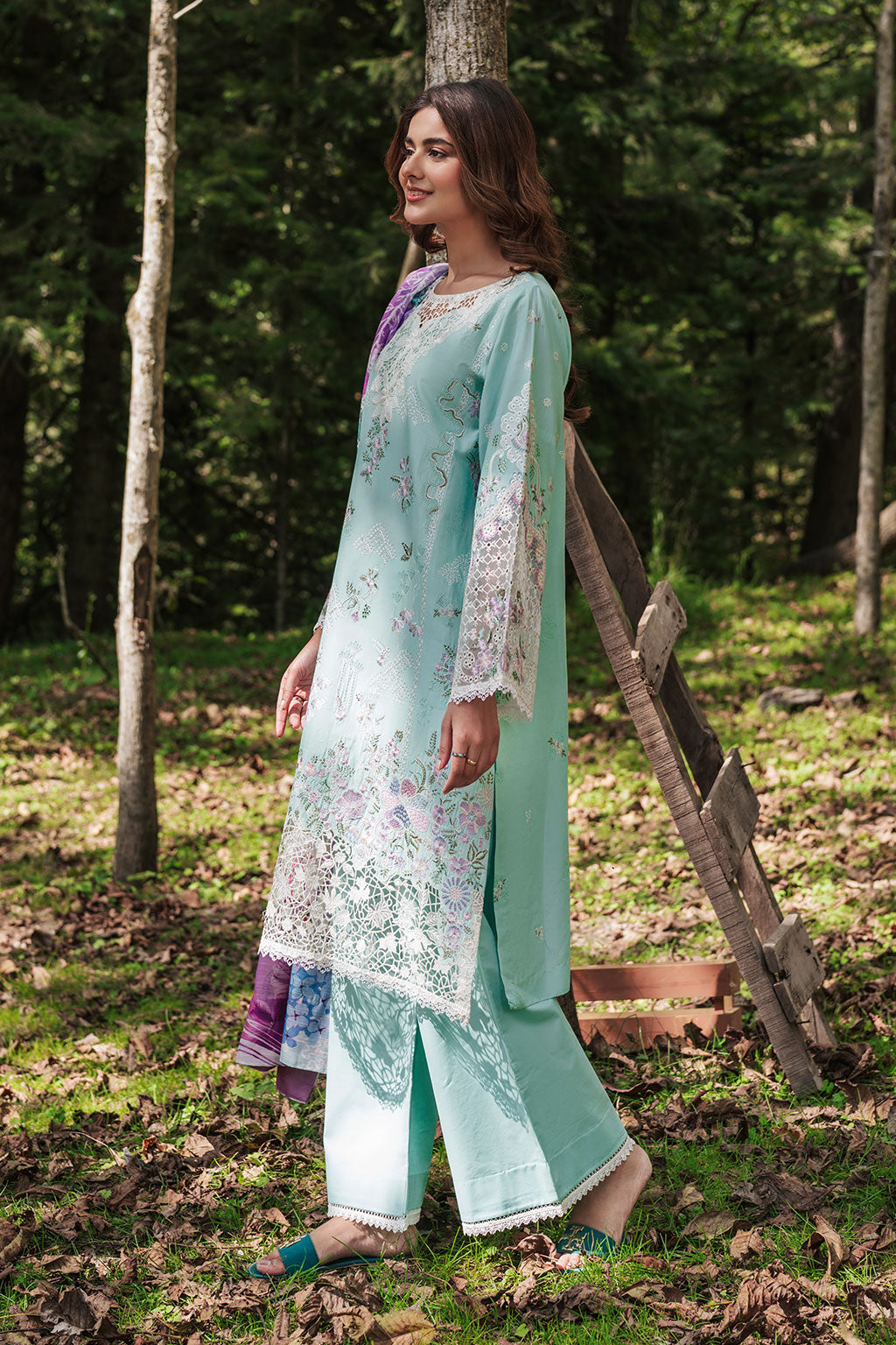 Afsanah | Silent in the Pine Tale | AL-105 - Luxury Dress - available at Maria Faisal in UK and USA.