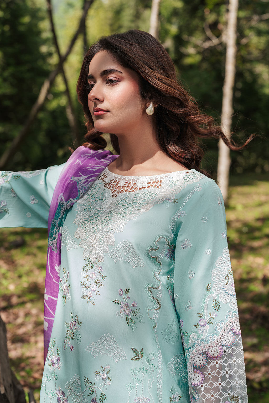 Afsanah | Silent in the Pine Tale | AL-105 - Luxury Dress - available at Maria Faisal in UK and USA.