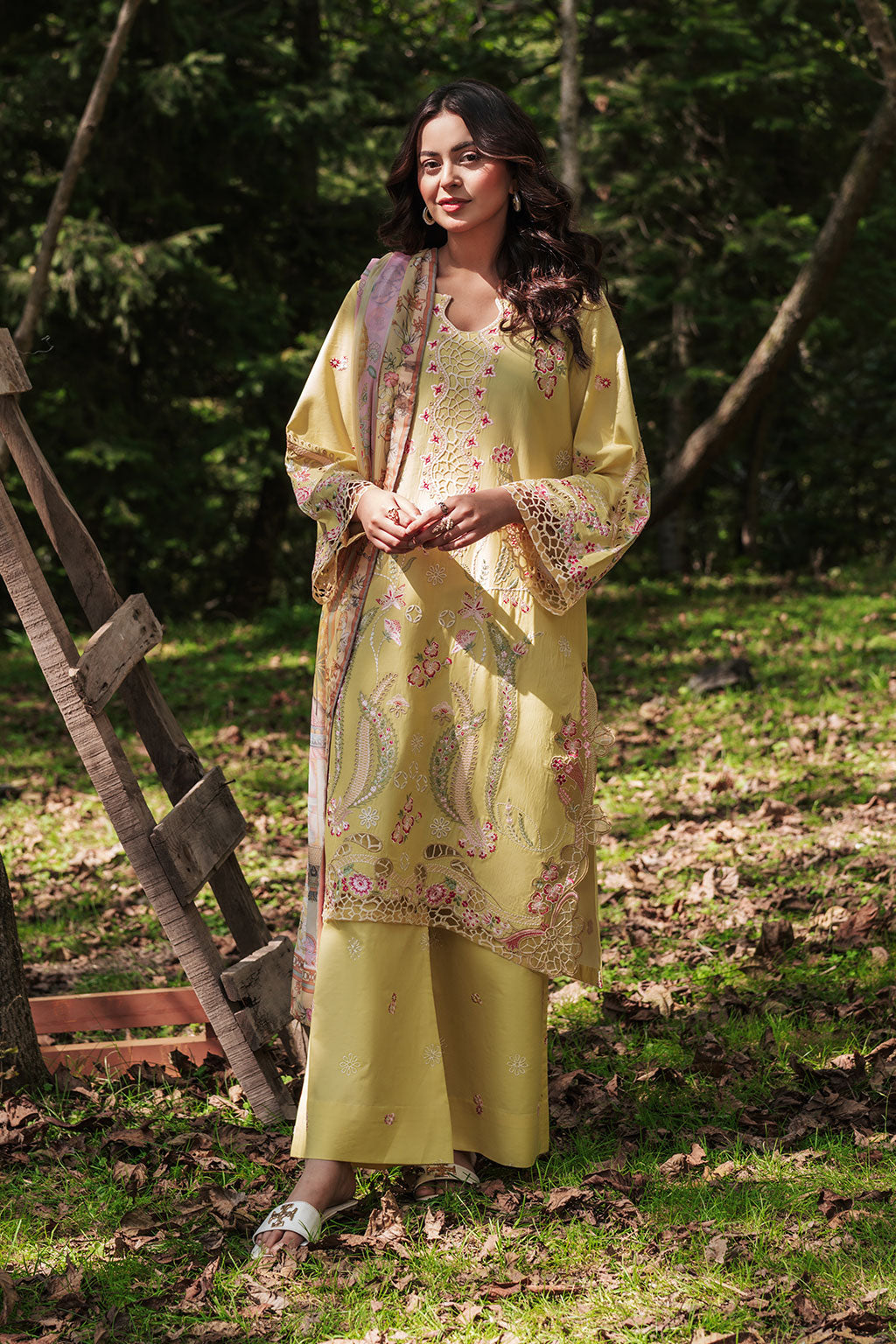 Afsanah | Silent in the Pine Tale | AL-106 - Luxury Dress - available at Maria Faisal in UK and USA.