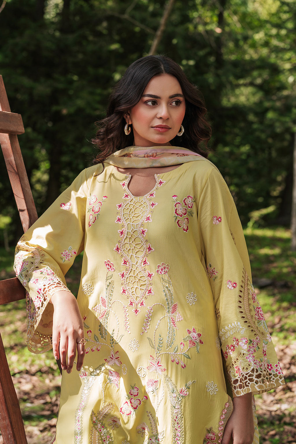 Afsanah | Silent in the Pine Tale | AL-106 - Luxury Dress - available at Maria Faisal in UK and USA.