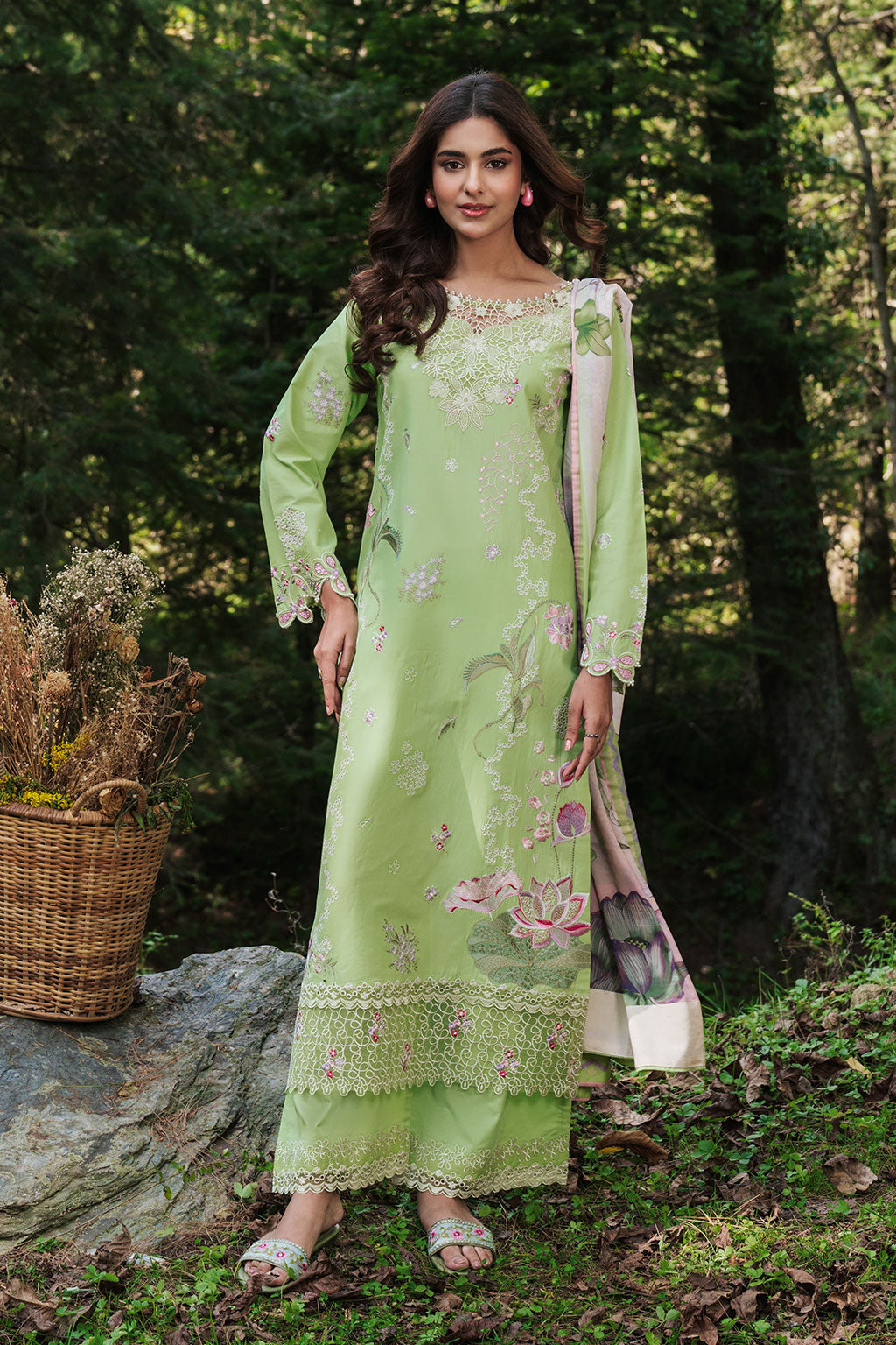 Afsanah | Silent in the Pine Tale | AL-107 - Luxury Dress - available at Maria Faisal in UK and USA.