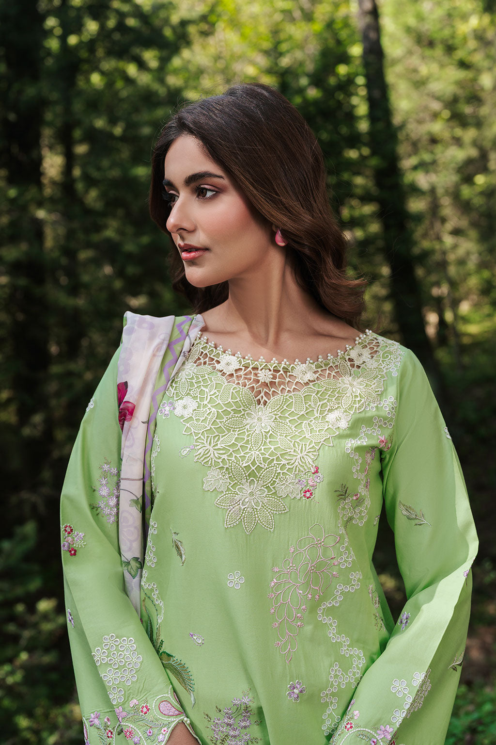 Afsanah | Silent in the Pine Tale | AL-107 - Luxury Dress - available at Maria Faisal in UK and USA.