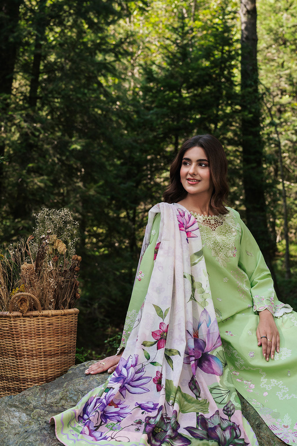 Afsanah | Silent in the Pine Tale | AL-107 - Luxury Dress - available at Maria Faisal in UK and USA.