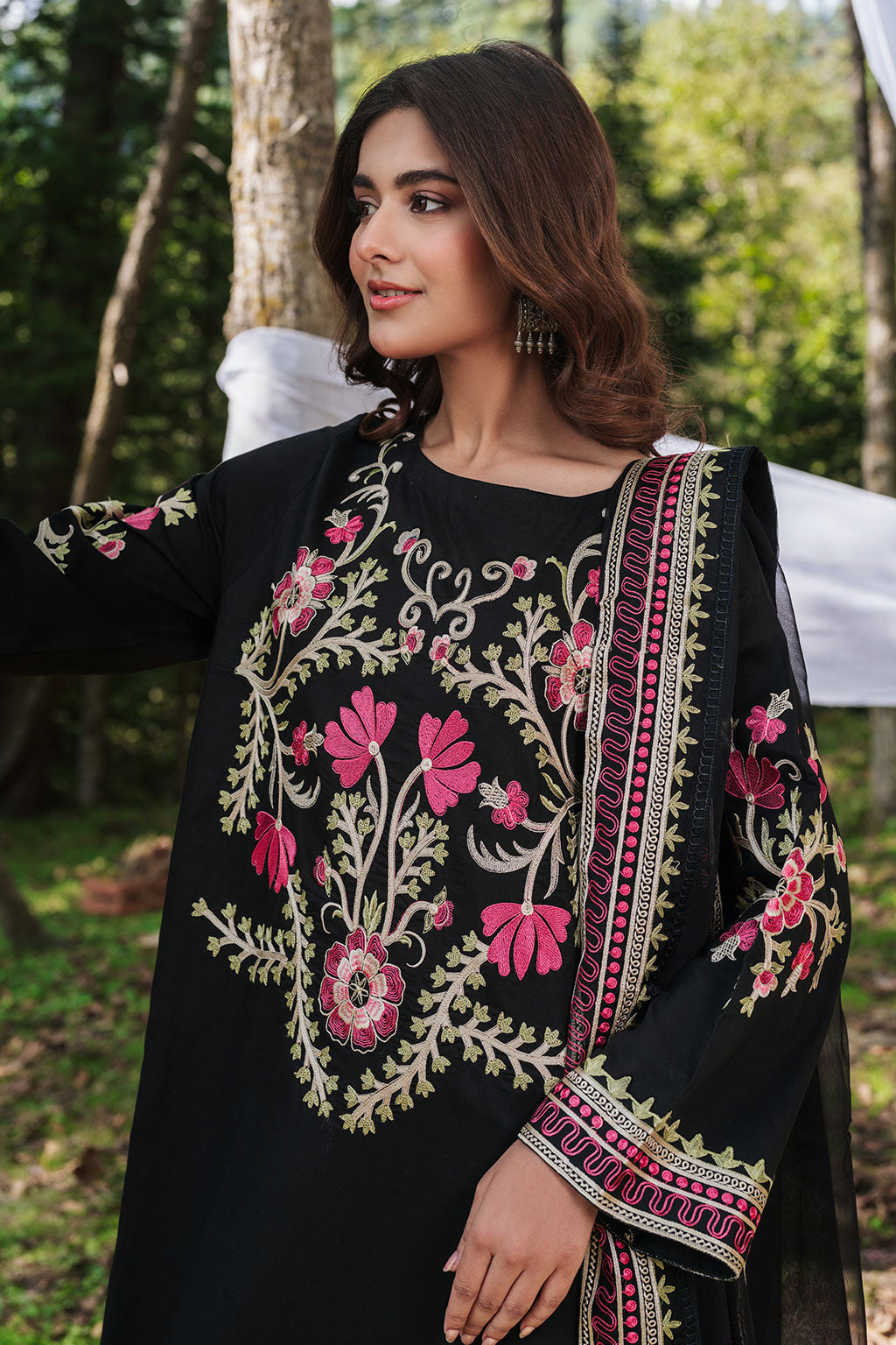 Afsanah | Silent in the Pine Tale | AL-109 - Luxury Dress - available at Maria Faisal in UK and USA.