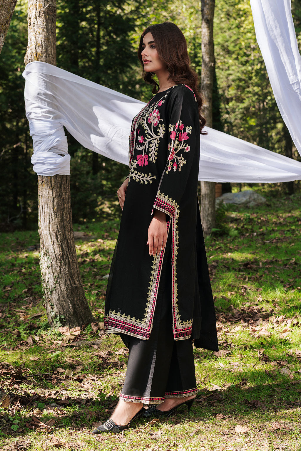 Afsanah | Silent in the Pine Tale | AL-109 - Luxury Dress - available at Maria Faisal in UK and USA.