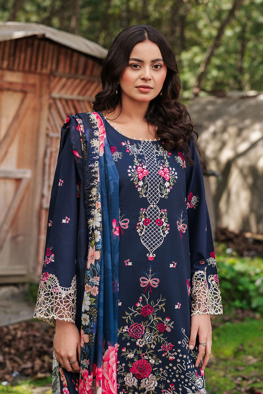 Afsanah | Silent in the Pine Tale | AL-102 - Luxury Dress - available at Maria Faisal in UK and USA.