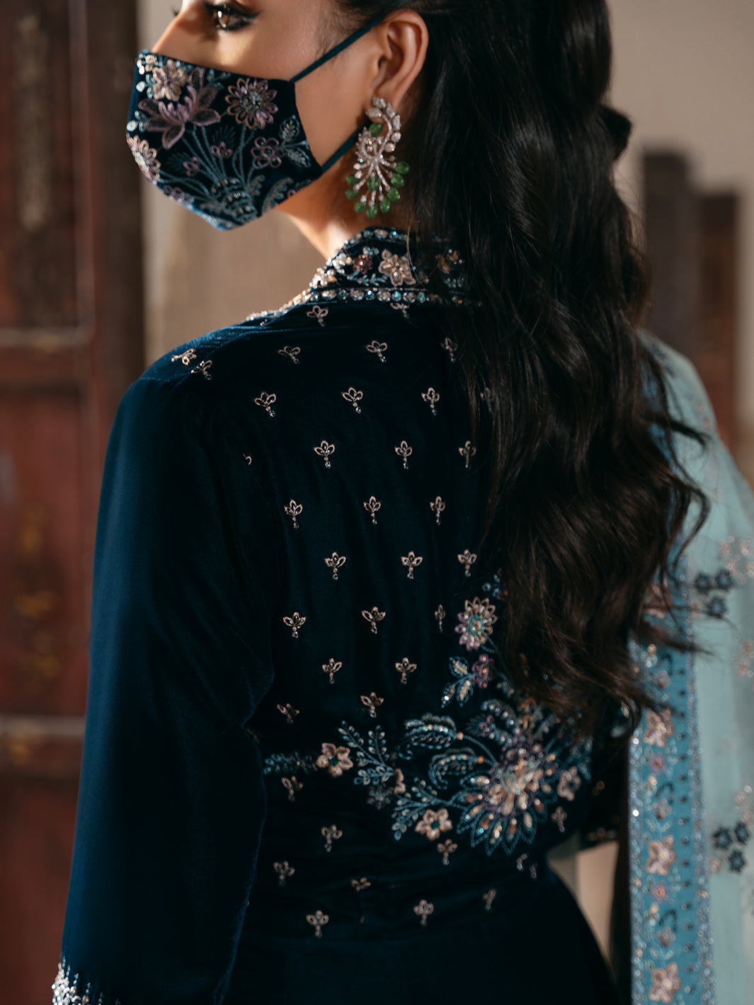 Flossie | Siara Velvet Formals | V-101 - Ladies Clothes - Maria Faisal