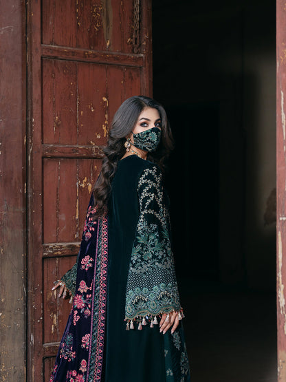 Flossie | Siara Velvet Formals | V-102 - A - Ladies Clothes - Maria Faisal