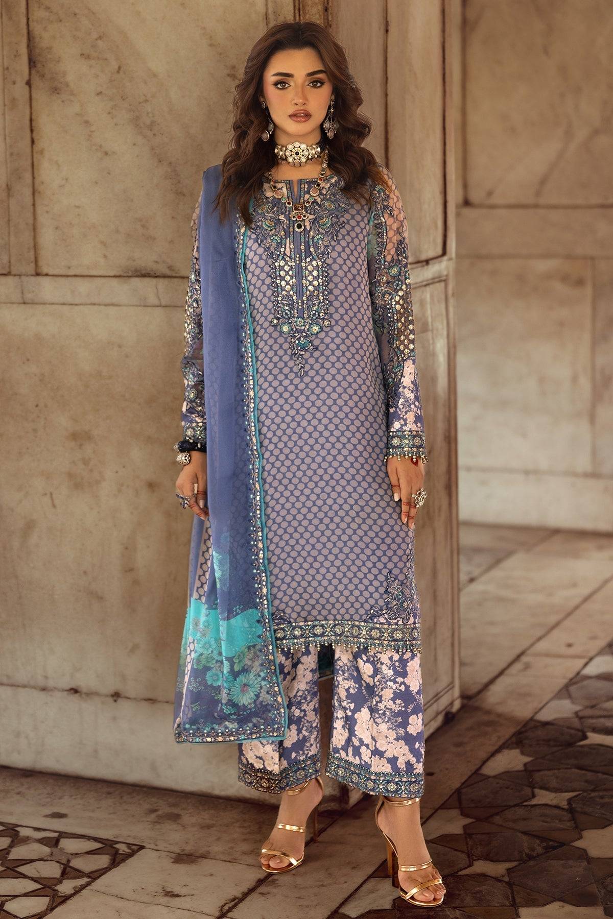 Charizma | Vasl Chiffon Collection | VSL25-07 by Maria Faisal - Registered Vendor of : Charizma - type : Ladies Clothes - 100% original wedding dresses