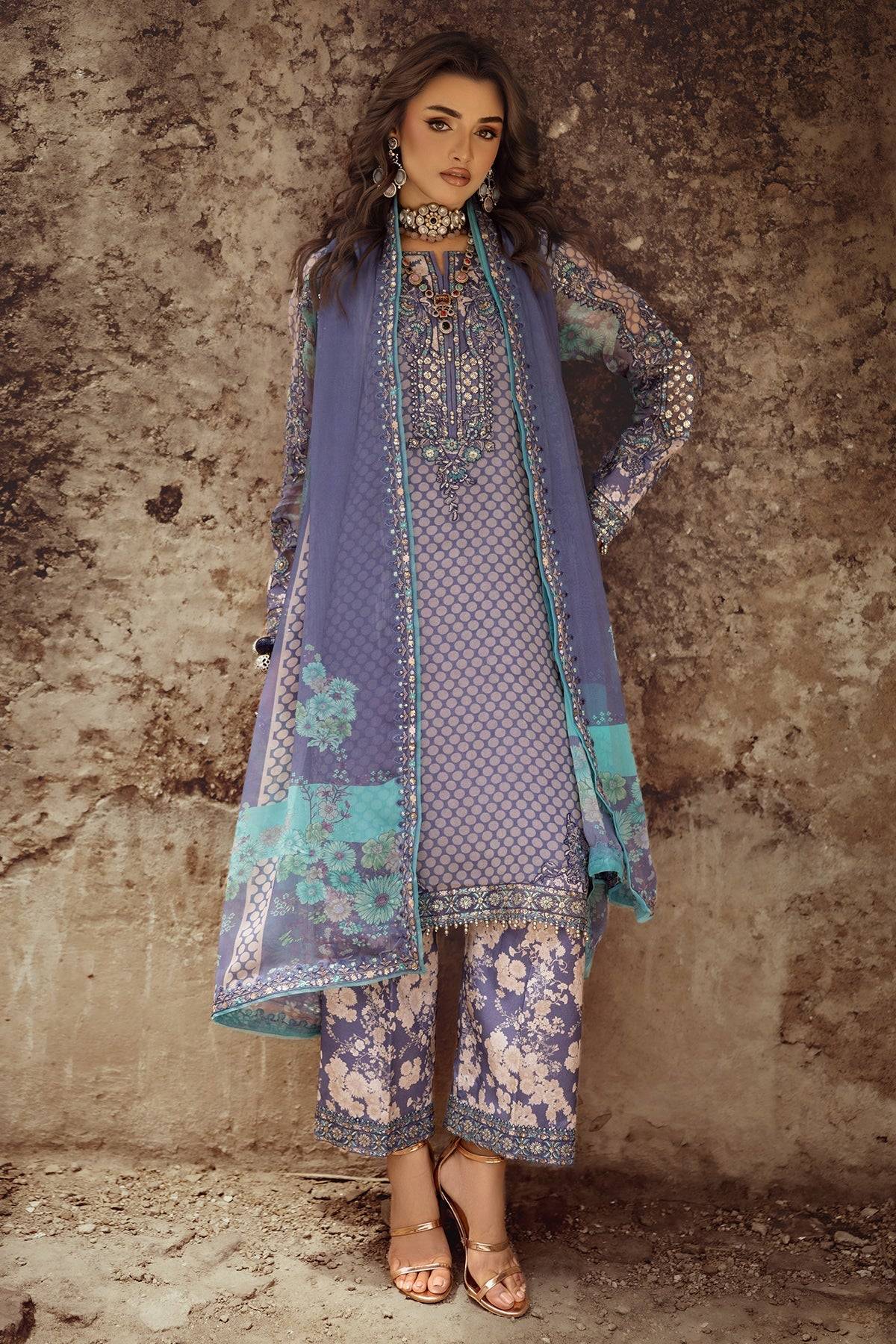 Charizma | Vasl Chiffon Collection | VSL25-07 by Maria Faisal - Registered Vendor of : Charizma - type : Ladies Clothes - 100% original wedding dresses