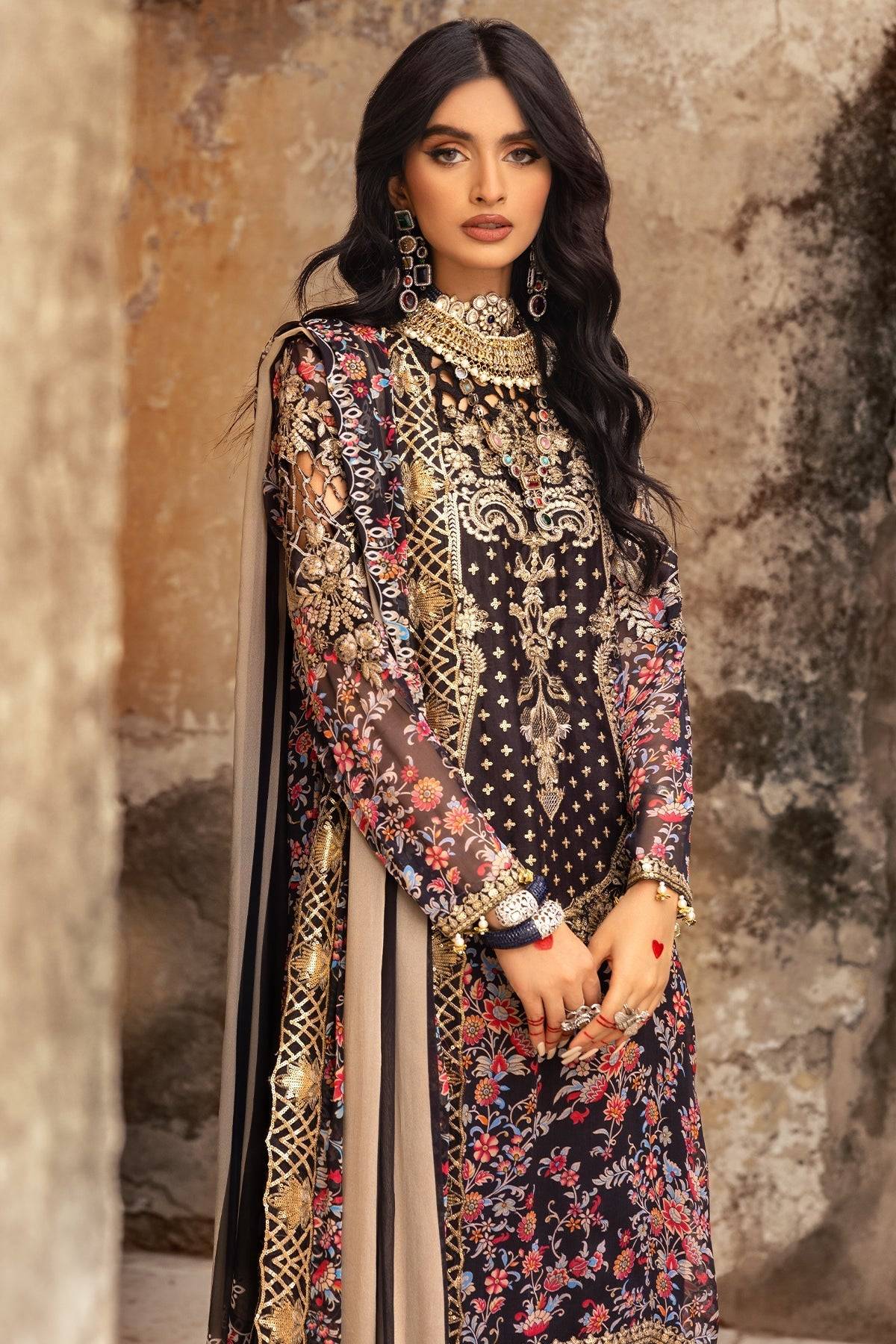 Charizma | Vasl Chiffon Collection | VSL25-09 by Maria Faisal - Registered Vendor of : Charizma - type : Ladies Clothes - 100% original wedding dresses