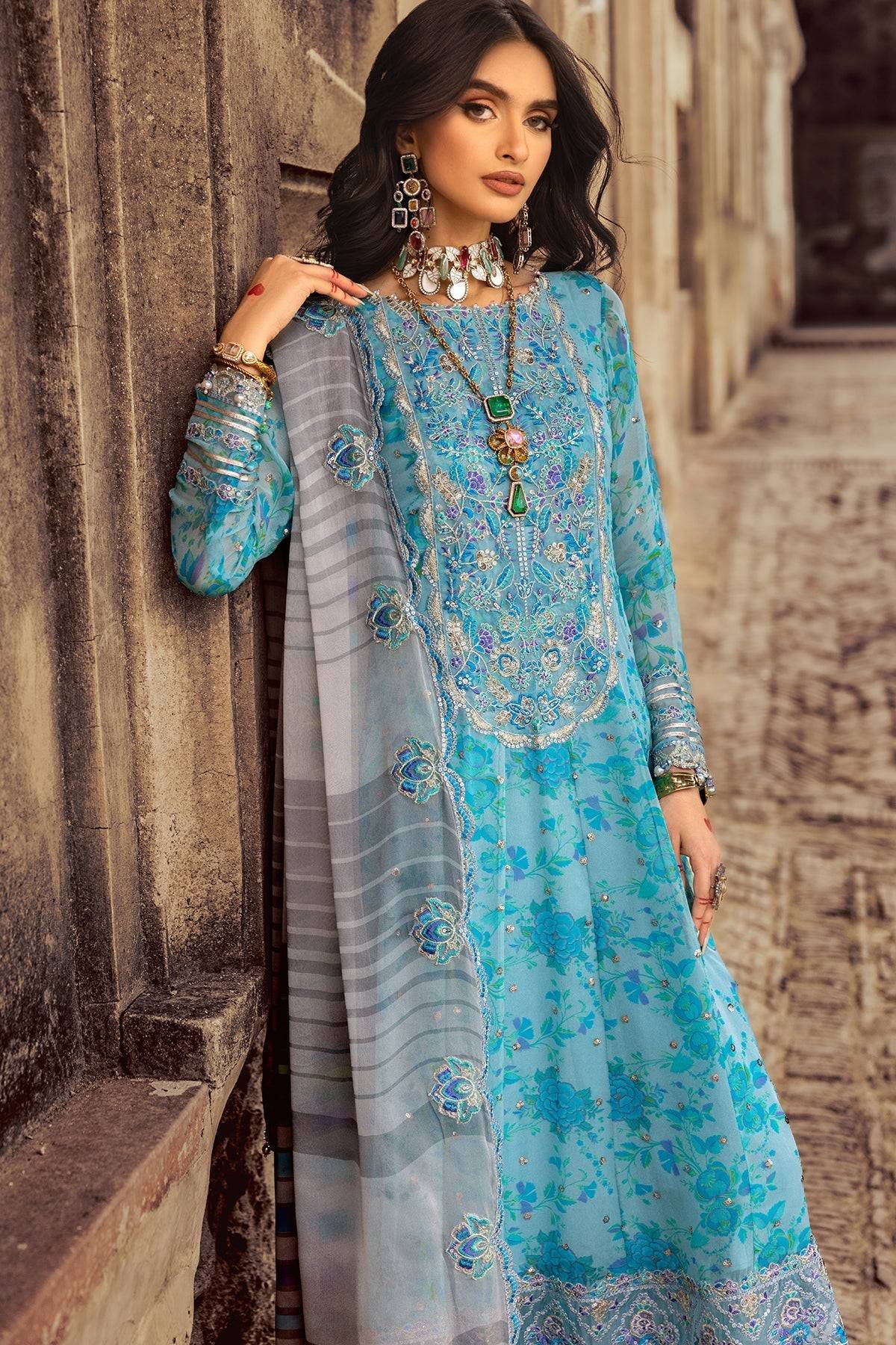 Charizma | Vasl Chiffon Collection | VSL25-10 by Maria Faisal - Registered Vendor of : Charizma - type : Ladies Clothes - 100% original wedding dresses