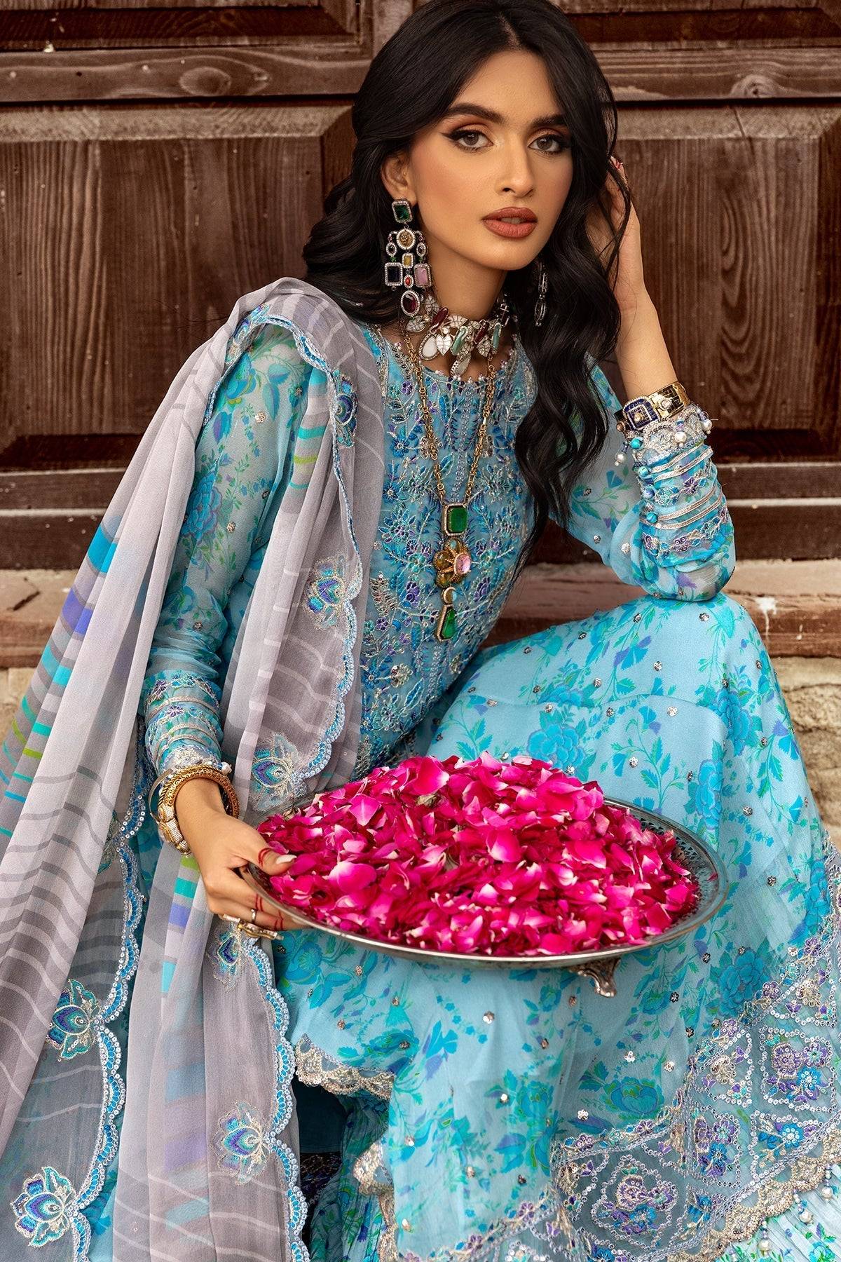 Charizma | Vasl Chiffon Collection | VSL25-10 by Maria Faisal - Registered Vendor of : Charizma - type : Ladies Clothes - 100% original wedding dresses