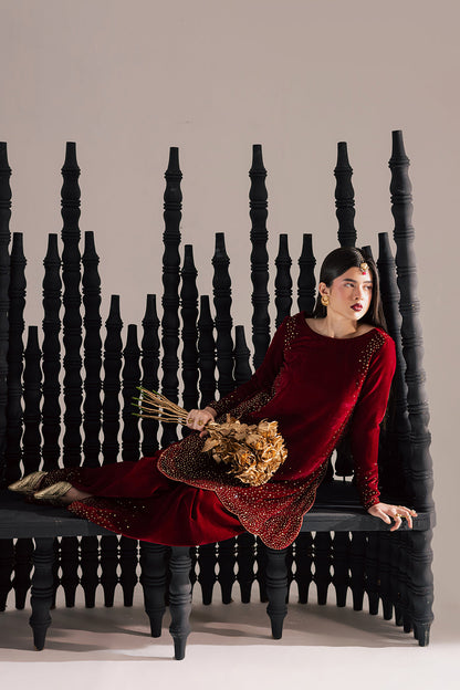 Vanya | Velvet Muse | KV-61 - Formal Dress - available at Maria Faisal in UK and USA.