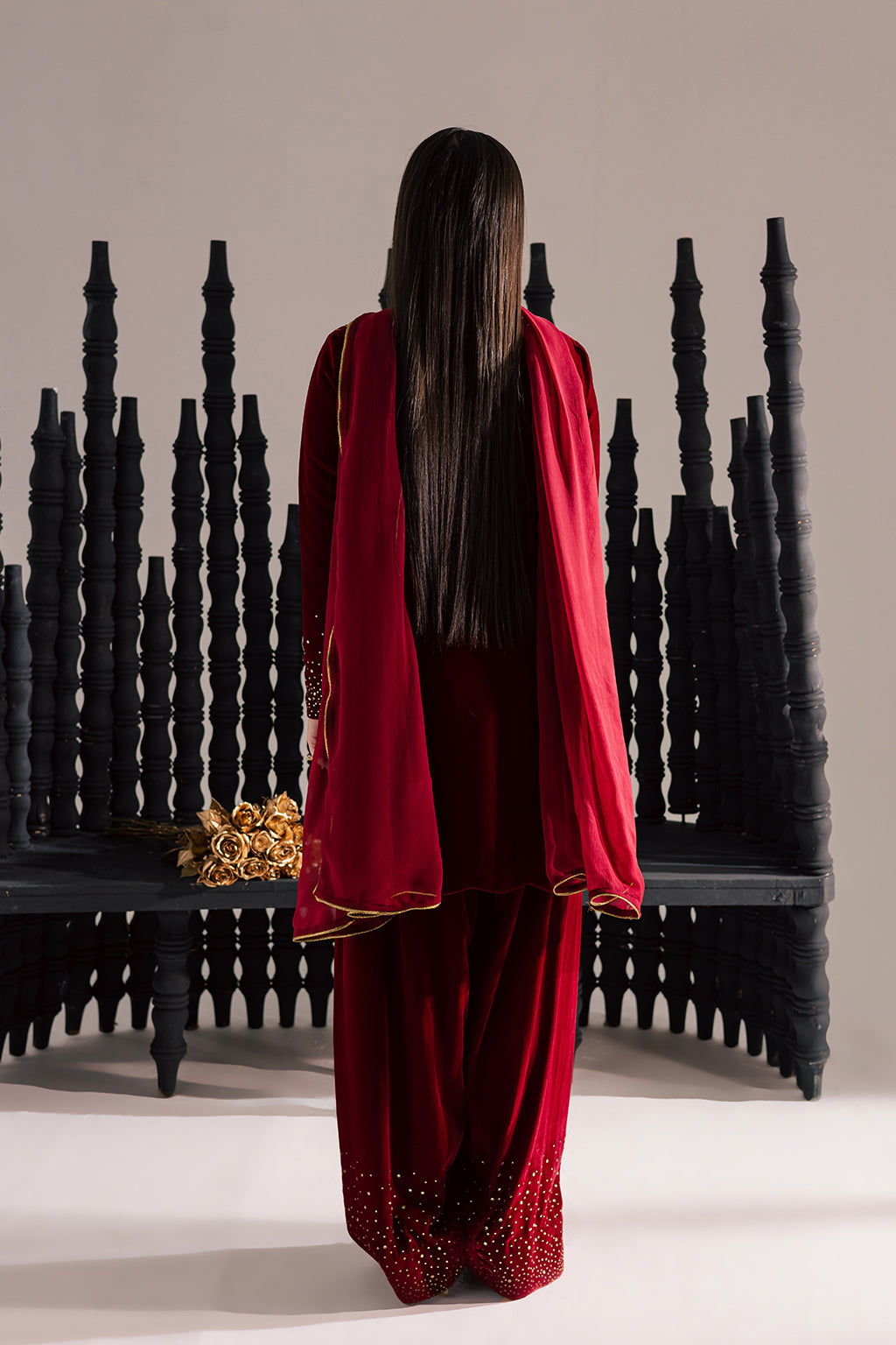 Vanya | Velvet Muse | KV-61 - Formal Dress - available at Maria Faisal in UK and USA.