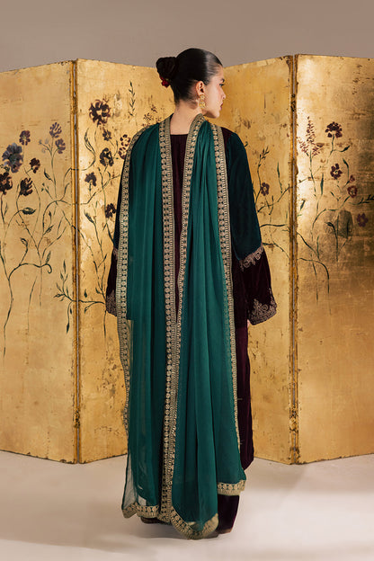 Vanya | Velvet Muse | KV-58 - Formal Dress - available at Maria Faisal in UK and USA.