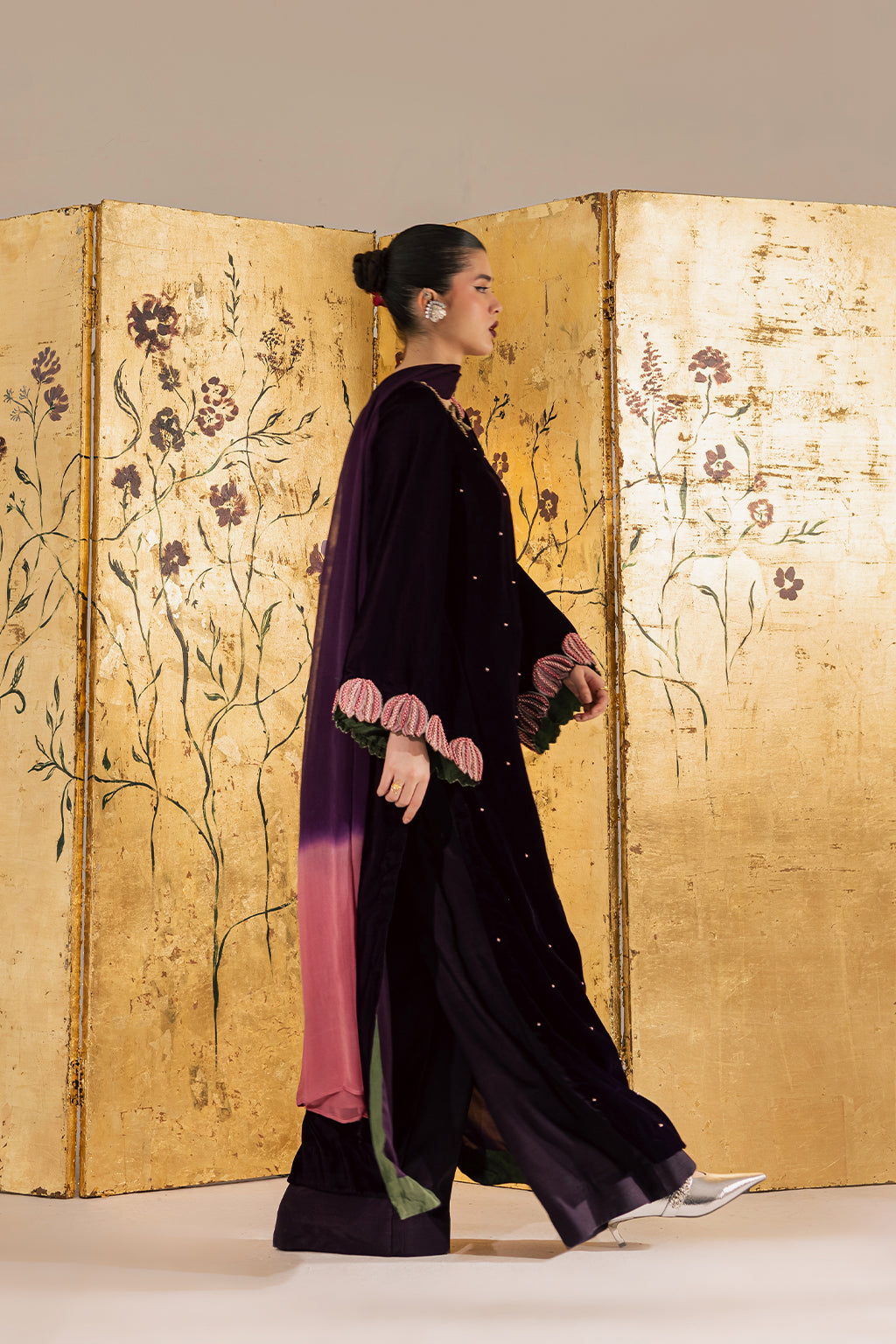 Vanya | Velvet Muse | KV-59 - Formal Dress - available at Maria Faisal in UK and USA.