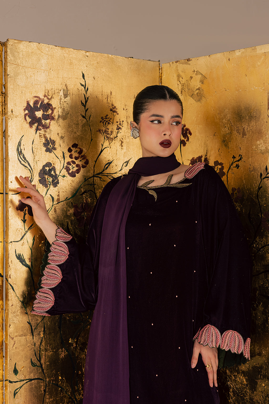 Vanya | Velvet Muse | KV-59 - Formal Dress - available at Maria Faisal in UK and USA.