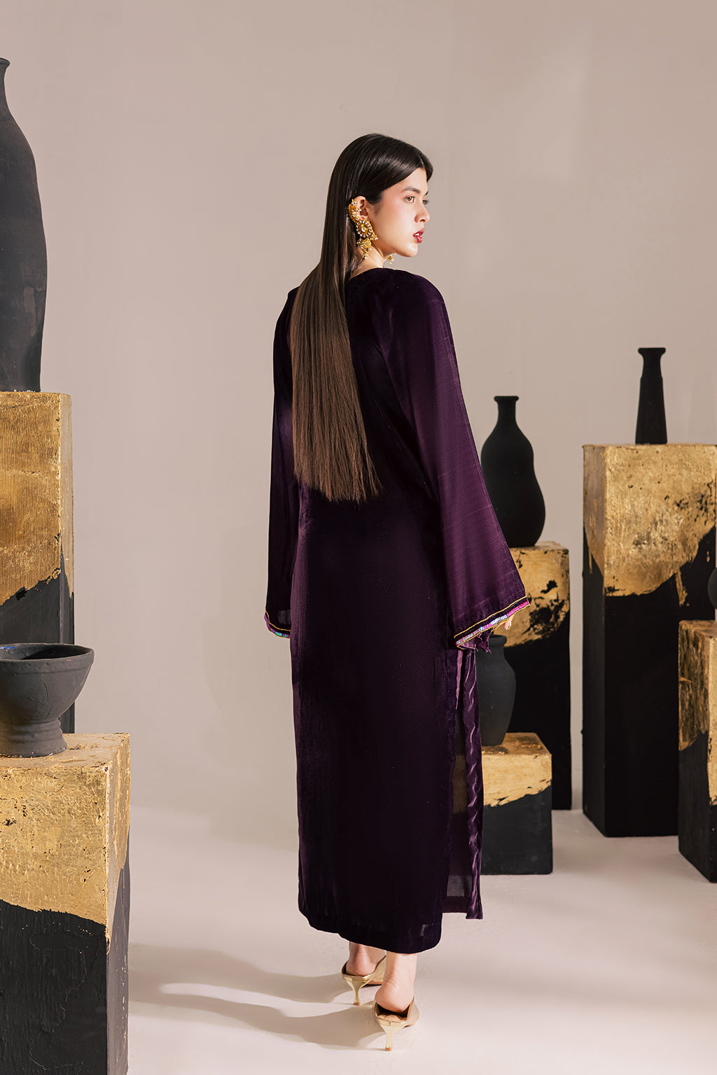 Vanya | Velvet Muse | KV-63 - Formal Dress - available at Maria Faisal in UK and USA.