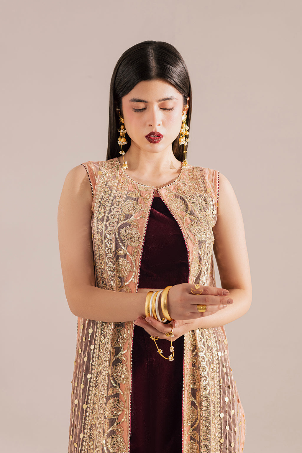 Vanya | Velvet Muse | KV-64 - Formal Dress - available at Maria Faisal in UK and USA.