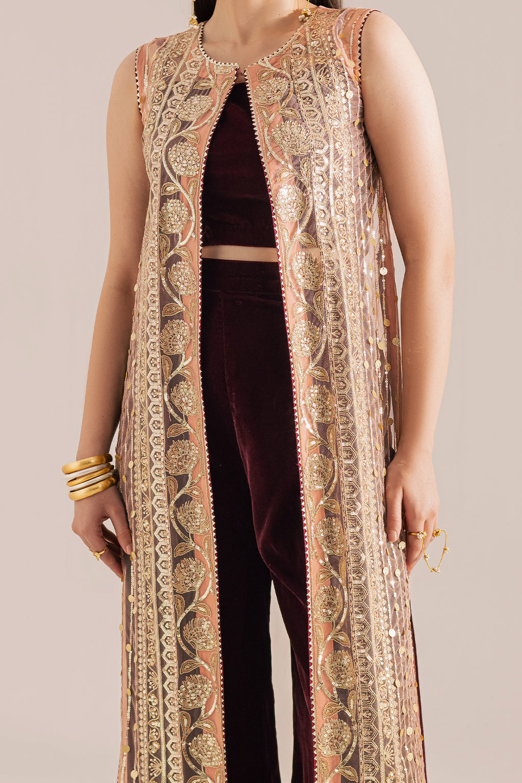 Vanya | Velvet Muse | KV-64 - Formal Dress - available at Maria Faisal in UK and USA.