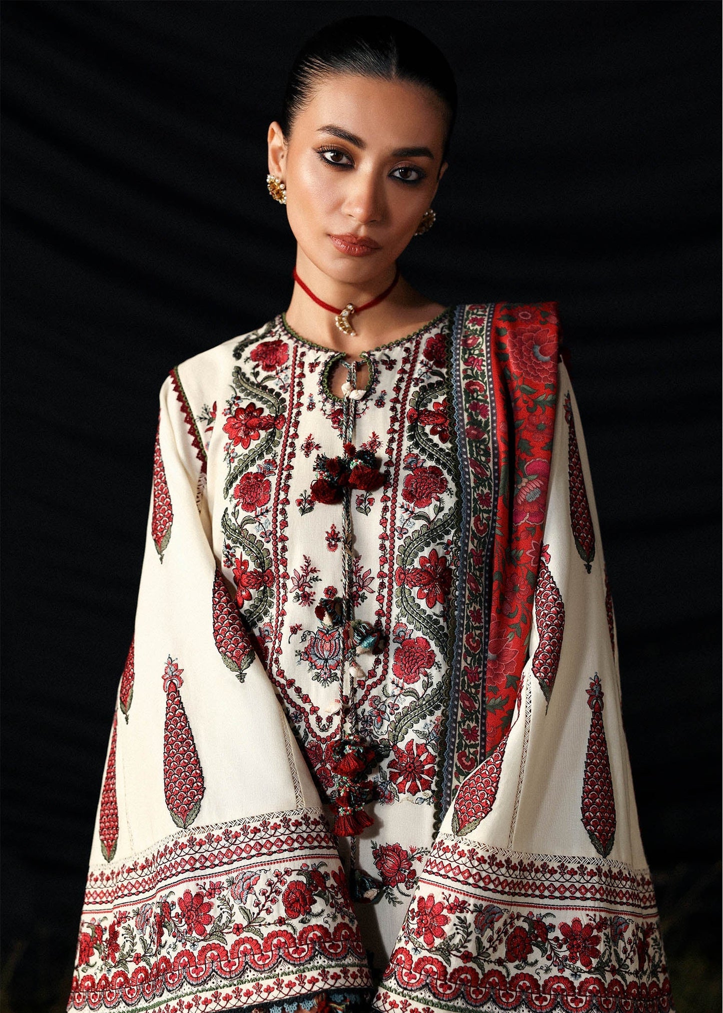 Hussain Rehar | Khaddar 25 | Gulban - Casual Dress - available at Maria Faisal in UK and USA.