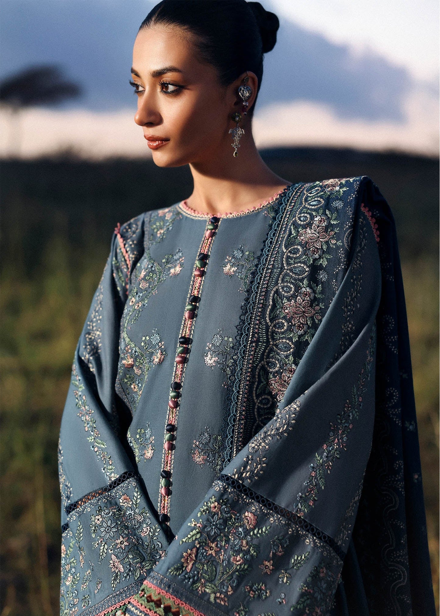 Hussain Rehar | Khaddar 25 | Saya - Casual Dress - available at Maria Faisal in UK and USA.