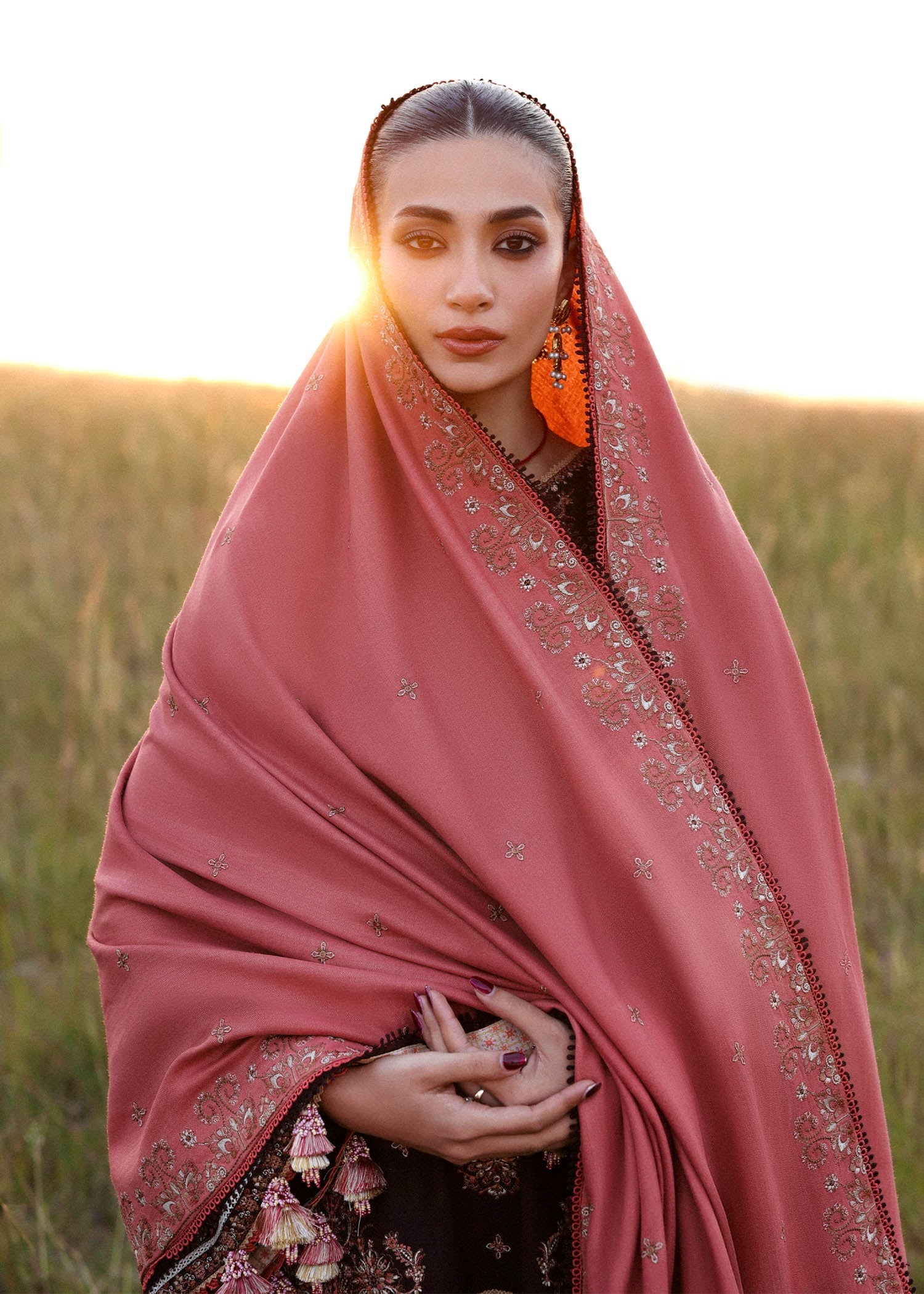 Hussain Rehar | Khaddar 25 | Nazneen - Casual Dress - available at Maria Faisal in UK and USA.