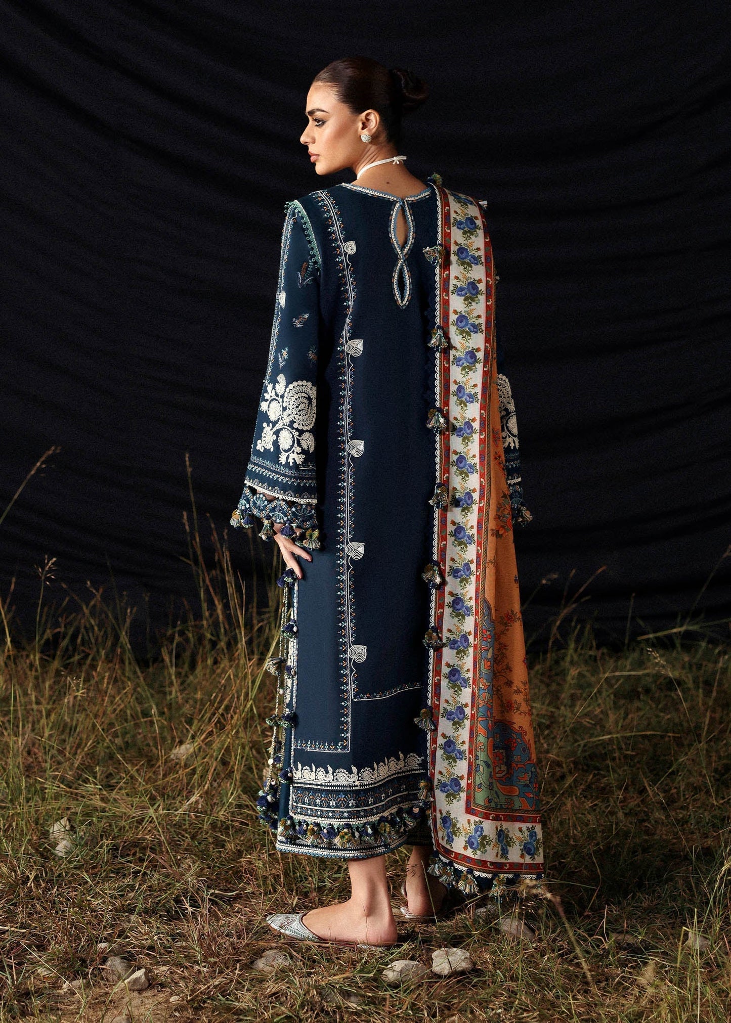 Hussain Rehar | Khaddar 25 | Chashm-e-Bahr - Casual Dress - available at Maria Faisal in UK and USA.