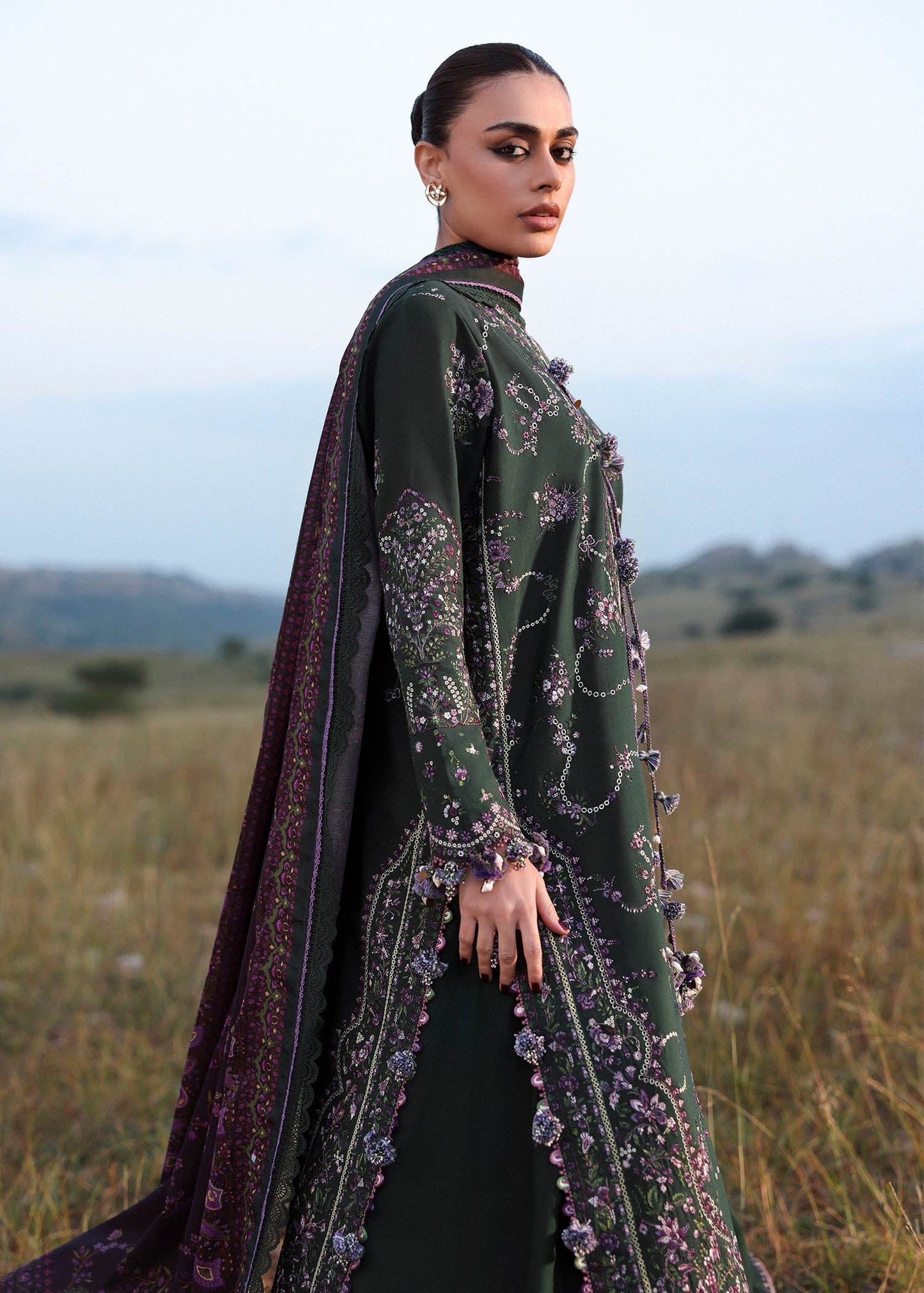 Hussain Rehar | Khaddar 25 | Gulbasi - Casual Dress - available at Maria Faisal in UK and USA.