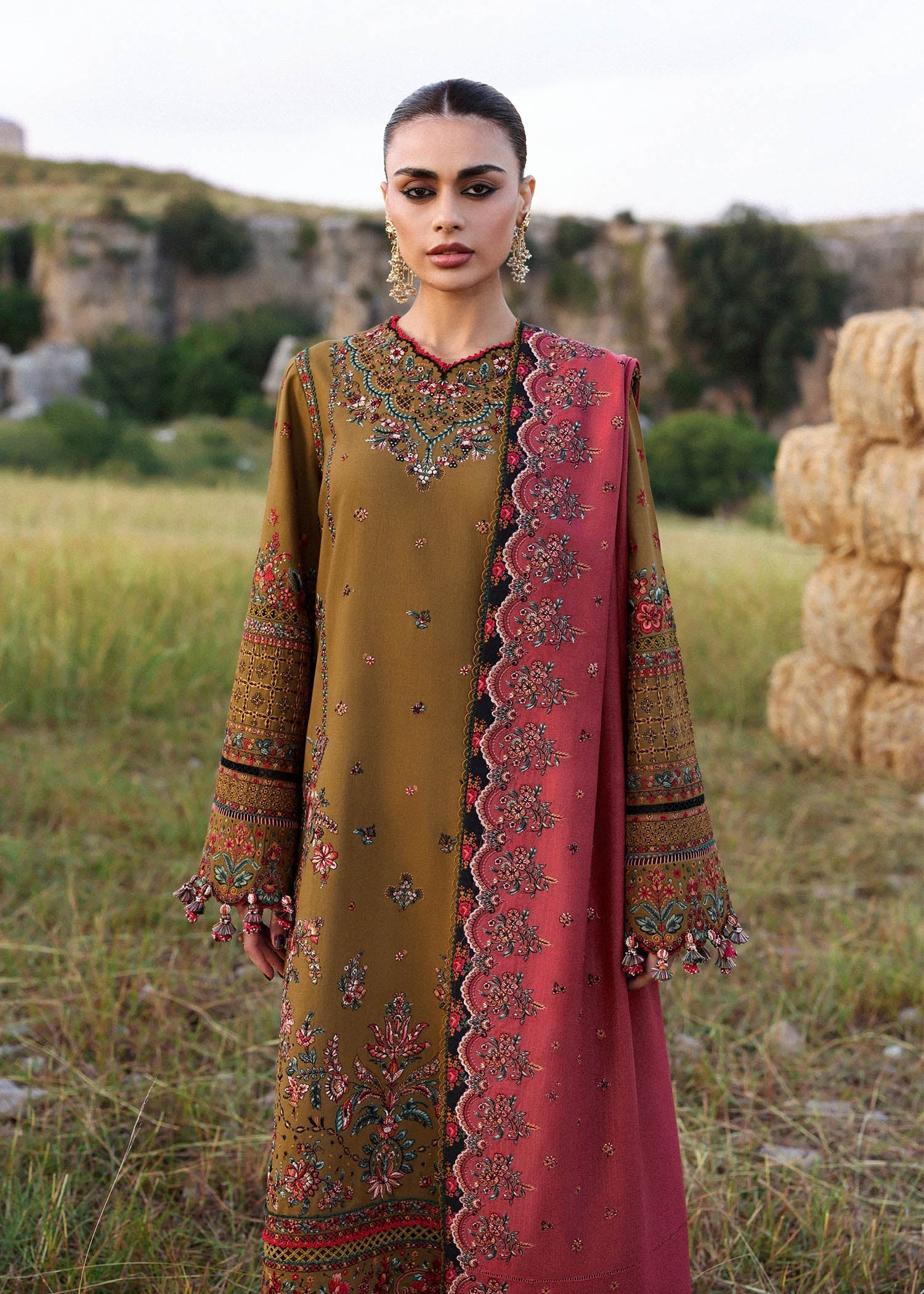 Hussain Rehar | Khaddar 25 | Gitiara - Casual Dress - available at Maria Faisal in UK and USA.