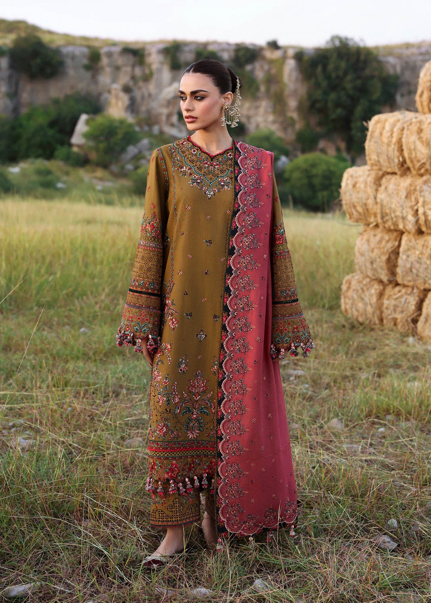 Hussain Rehar | Khaddar 25 | Gitiara - Casual Dress - available at Maria Faisal in UK and USA.