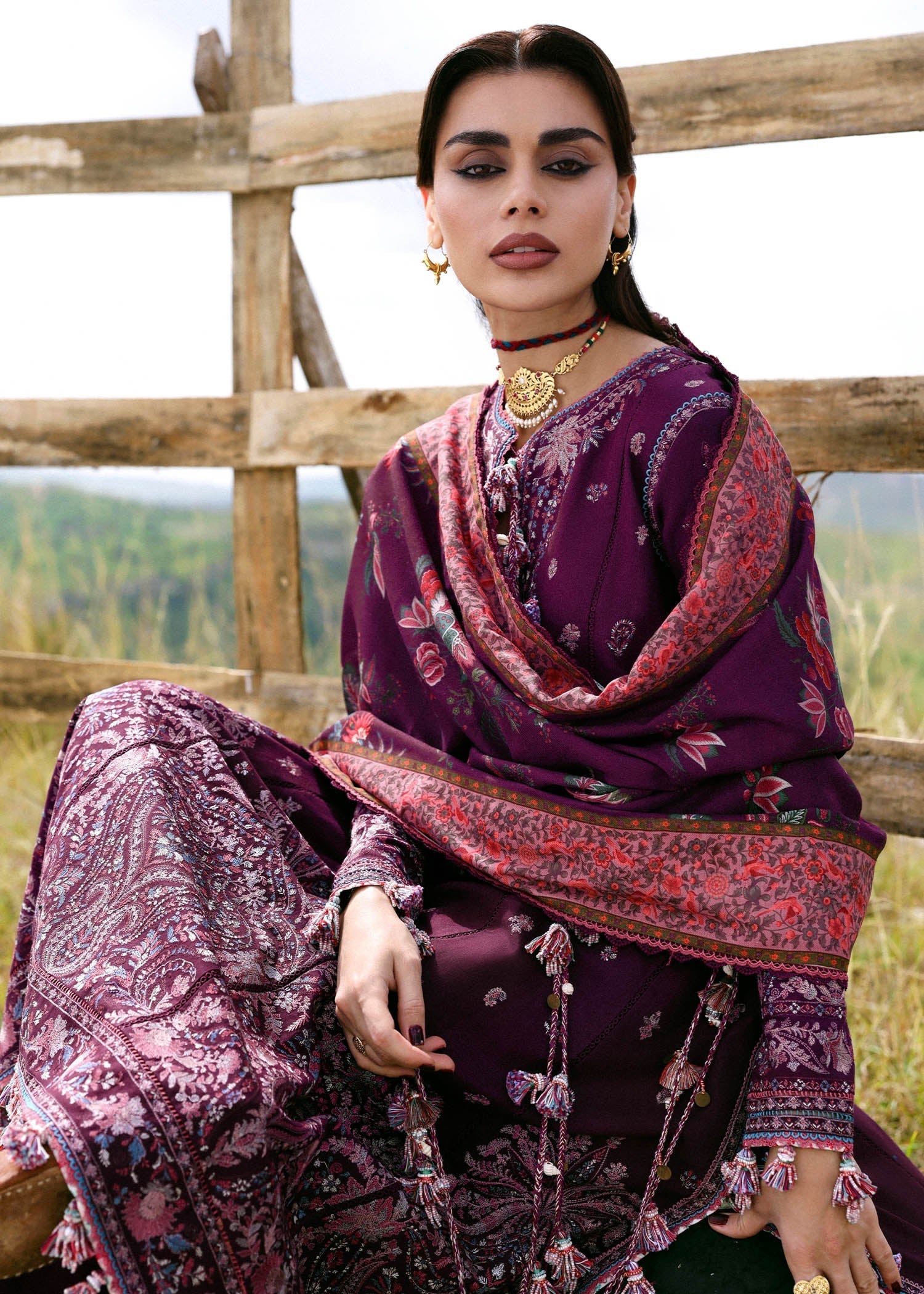 Hussain Rehar | Khaddar 25 | Jamni - Casual Dress - available at Maria Faisal in UK and USA.