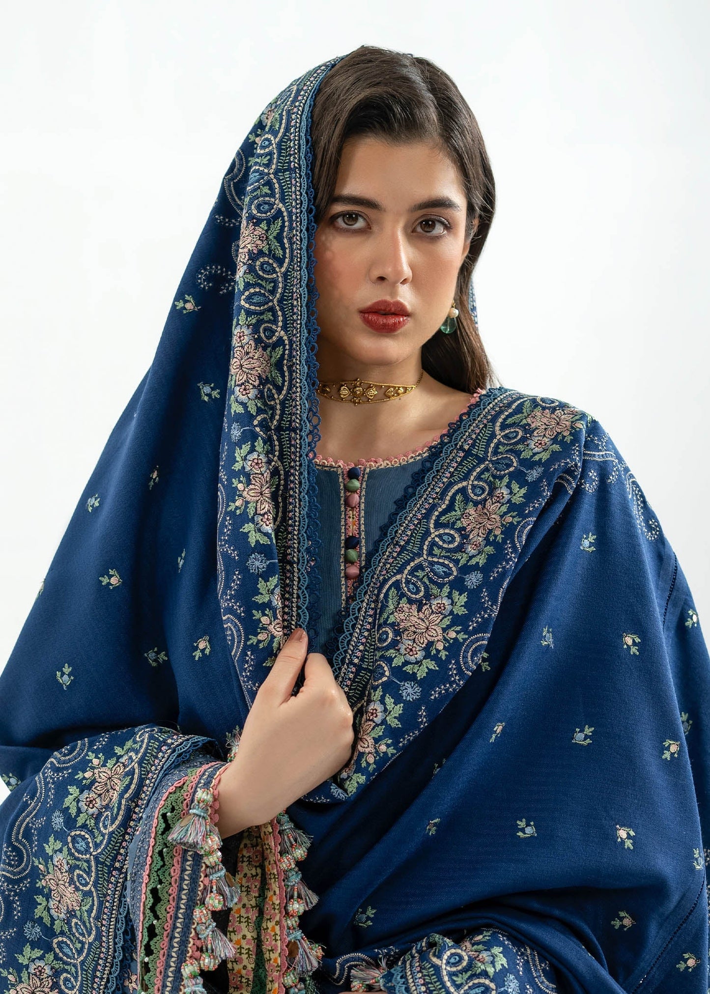 Hussain Rehar | Khaddar 25 | Saya - Casual Dress - available at Maria Faisal in UK and USA.