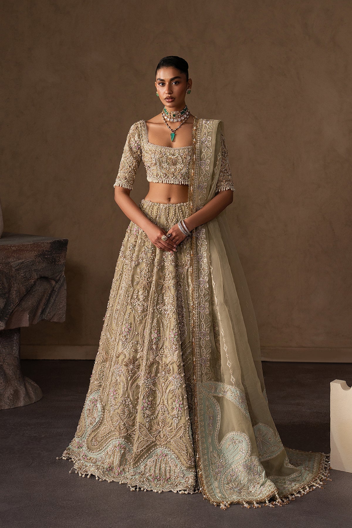 Afrozeh | The Brides 26 | Evline - Brides Dress - available at Maria Faisal in UK and USA.