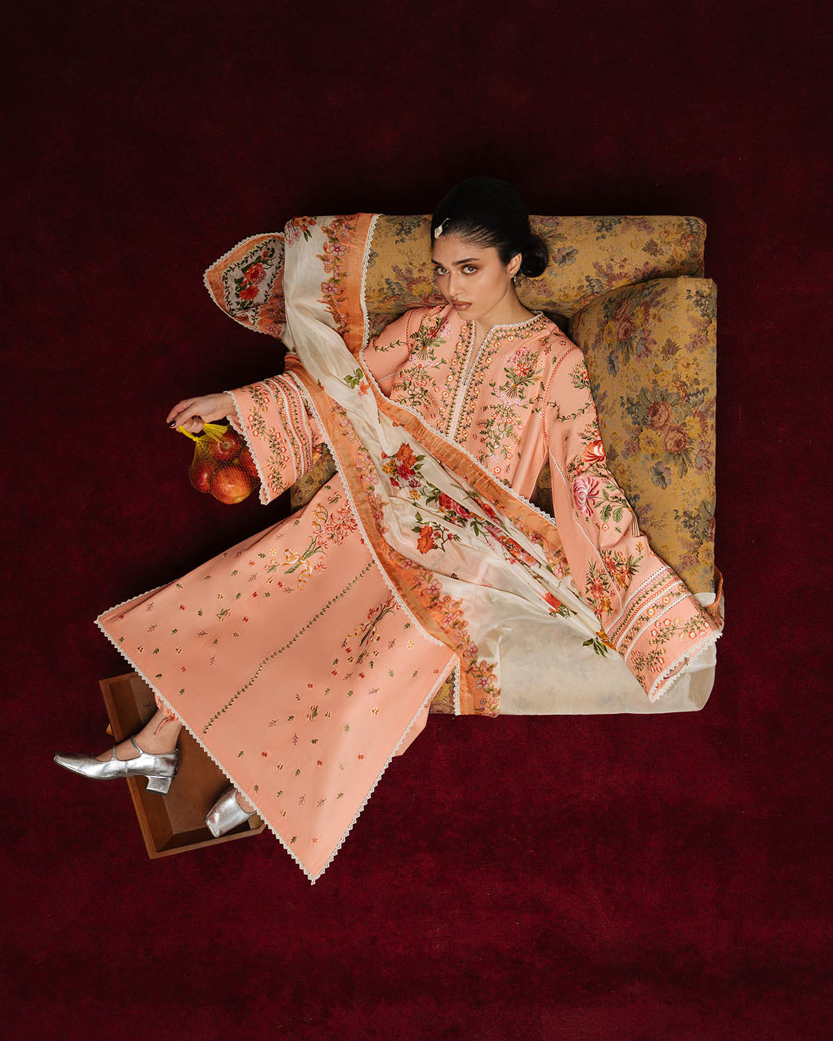 Jugnu | The Reserved View SS Edit | Zerah - Dress - available at Maria Faisal in UK and USA.