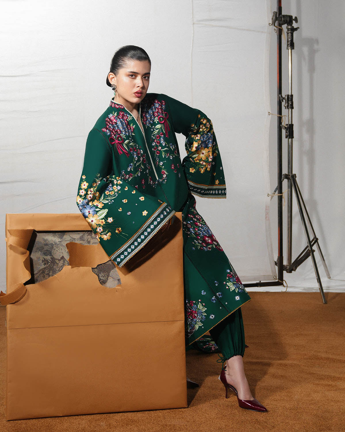 Jugnu Lahore | The Reserved View SS Edit | Bezan - Dress - available at Maria Faisal in UK and USA.