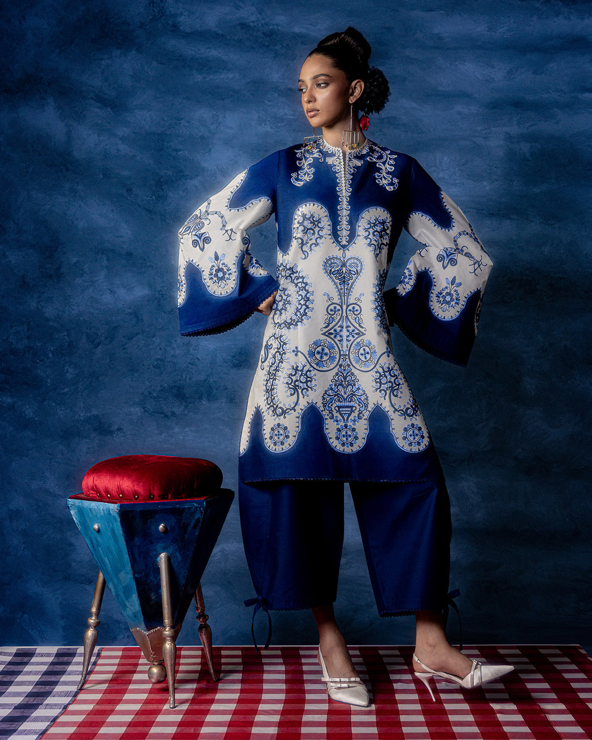 Jugnu | Pret SS26 | Deenah - Luxury Dress - available at Maria Faisal in UK and USA.