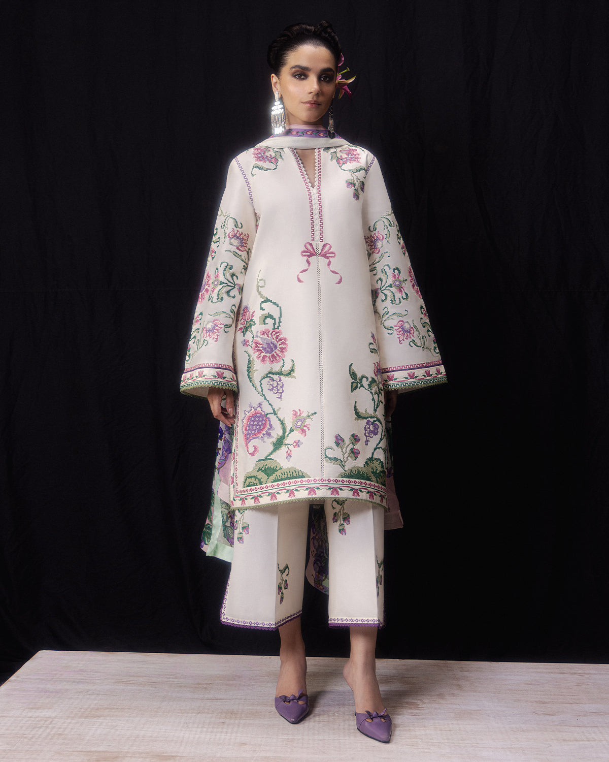 Jugnu | Pret SS26 | Nuri - Luxury Dress - available at Maria Faisal in UK and USA.