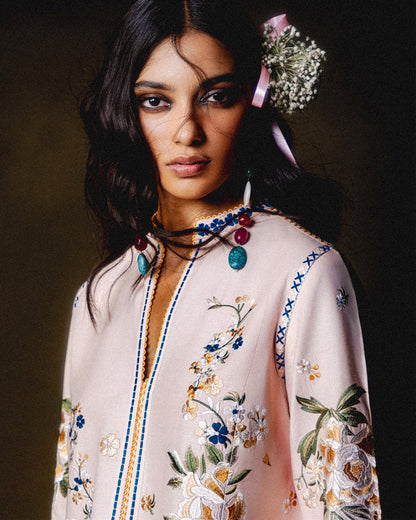 Jugnu | Pret SS26 | Leila - Luxury Dress - available at Maria Faisal in UK and USA.