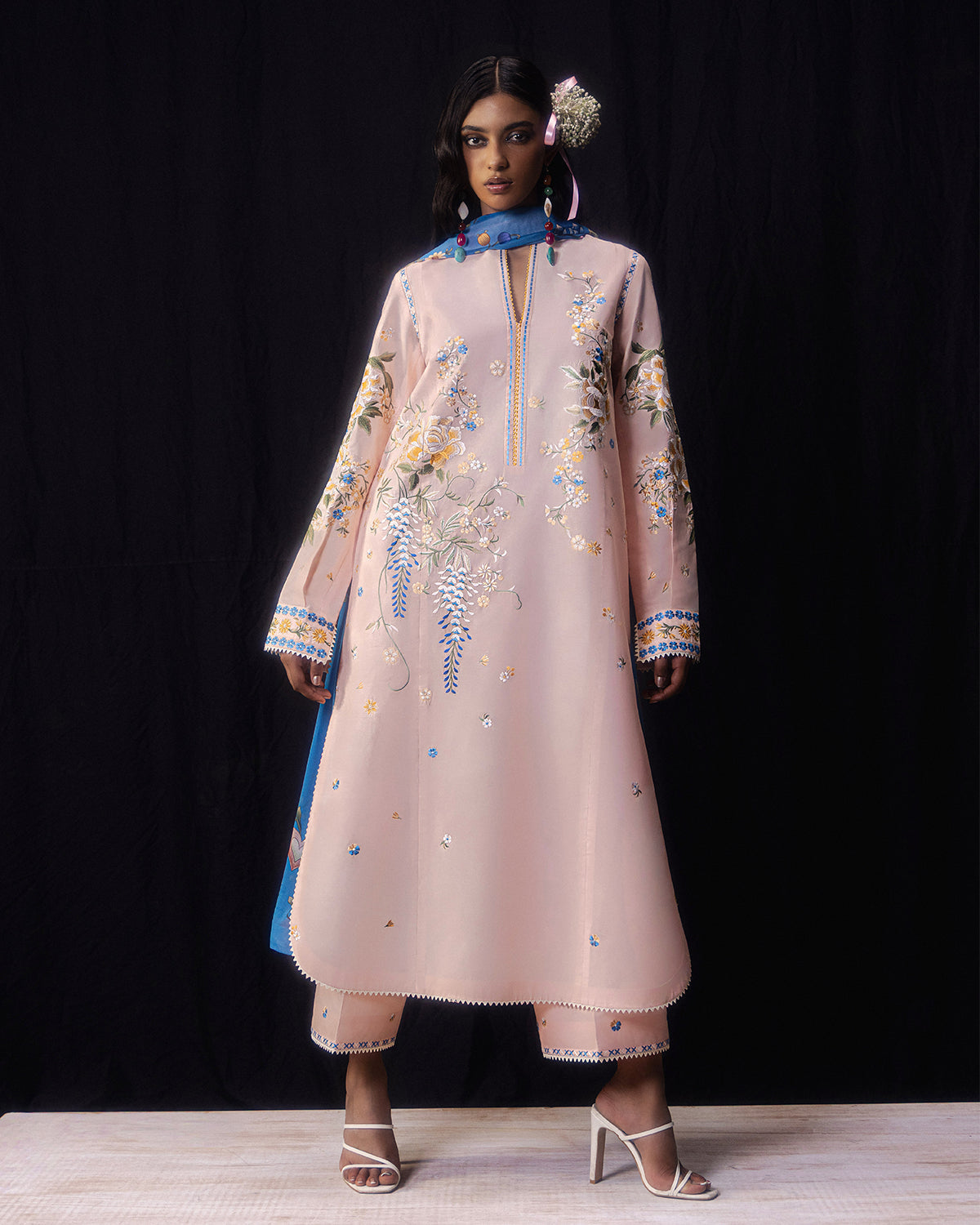 Jugnu | Pret SS26 | Leila - Luxury Dress - available at Maria Faisal in UK and USA.