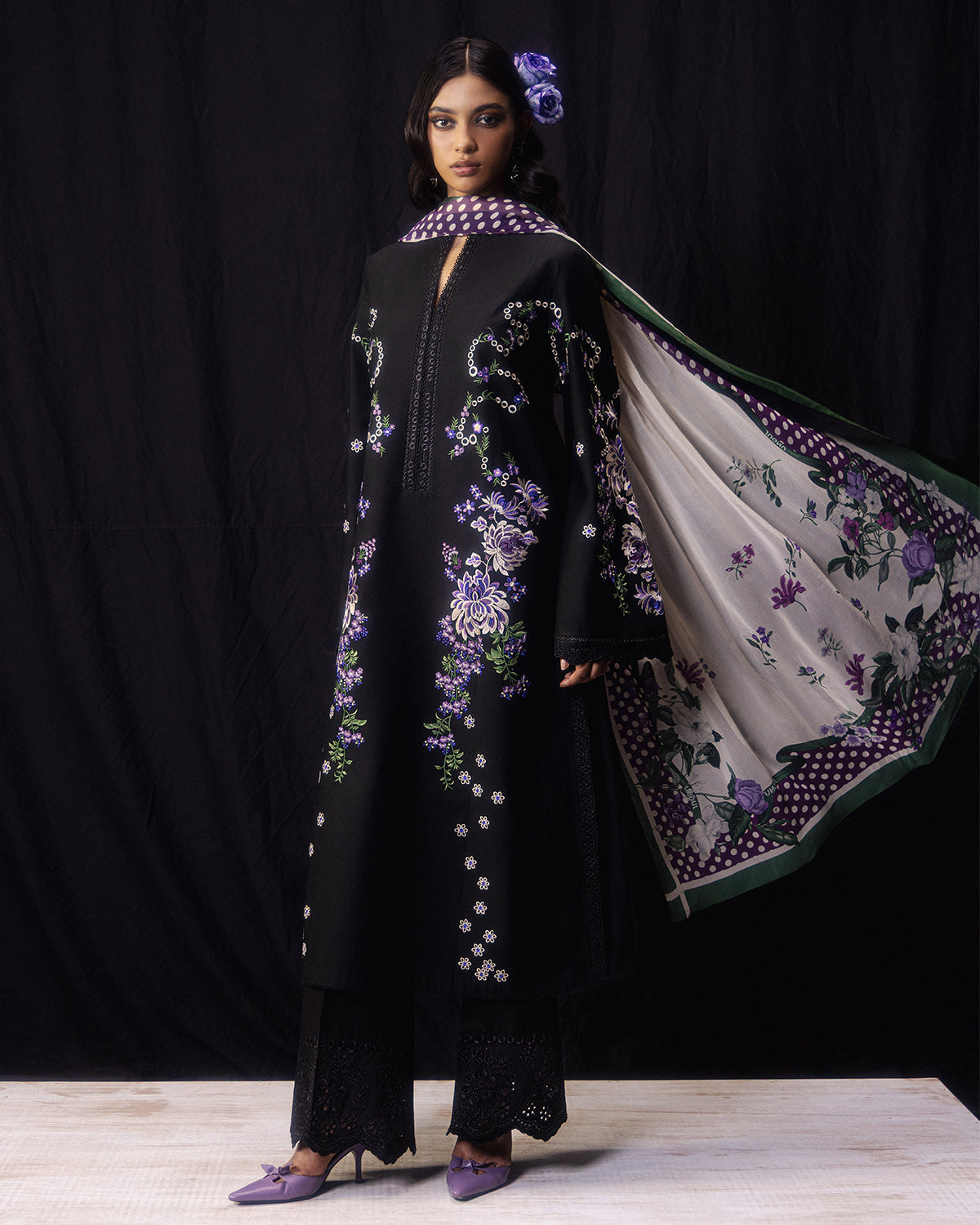 Jugnu | Pret SS26 | Avni - Luxury Dress - available at Maria Faisal in UK and USA.