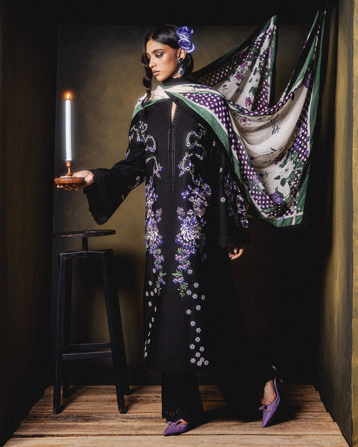 Jugnu | Pret SS26 | Avni - Luxury Dress - available at Maria Faisal in UK and USA.