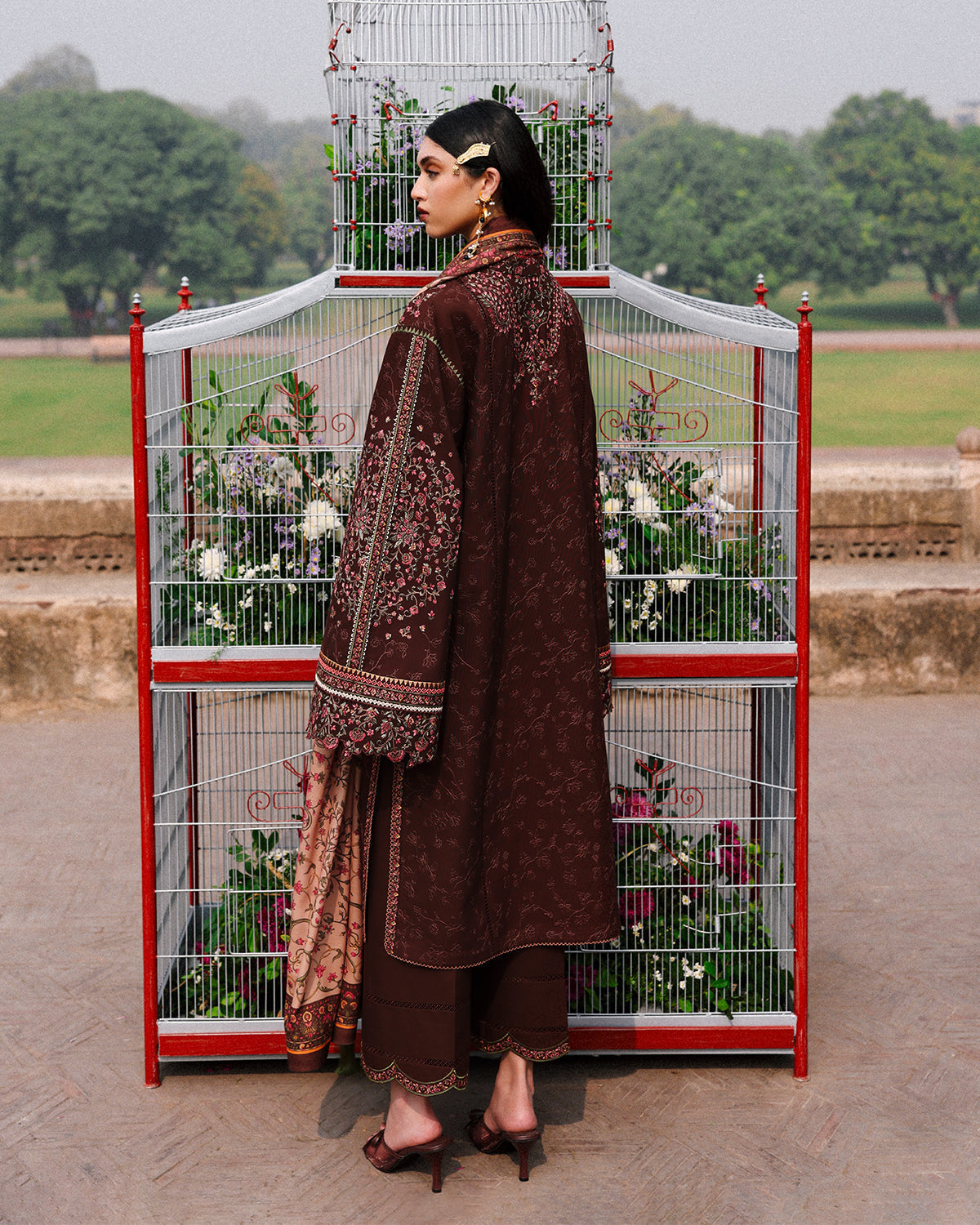 Jugnu | Khaddar 25 | Sena - Casual Dress - available at Maria Faisal in UK and USA.
