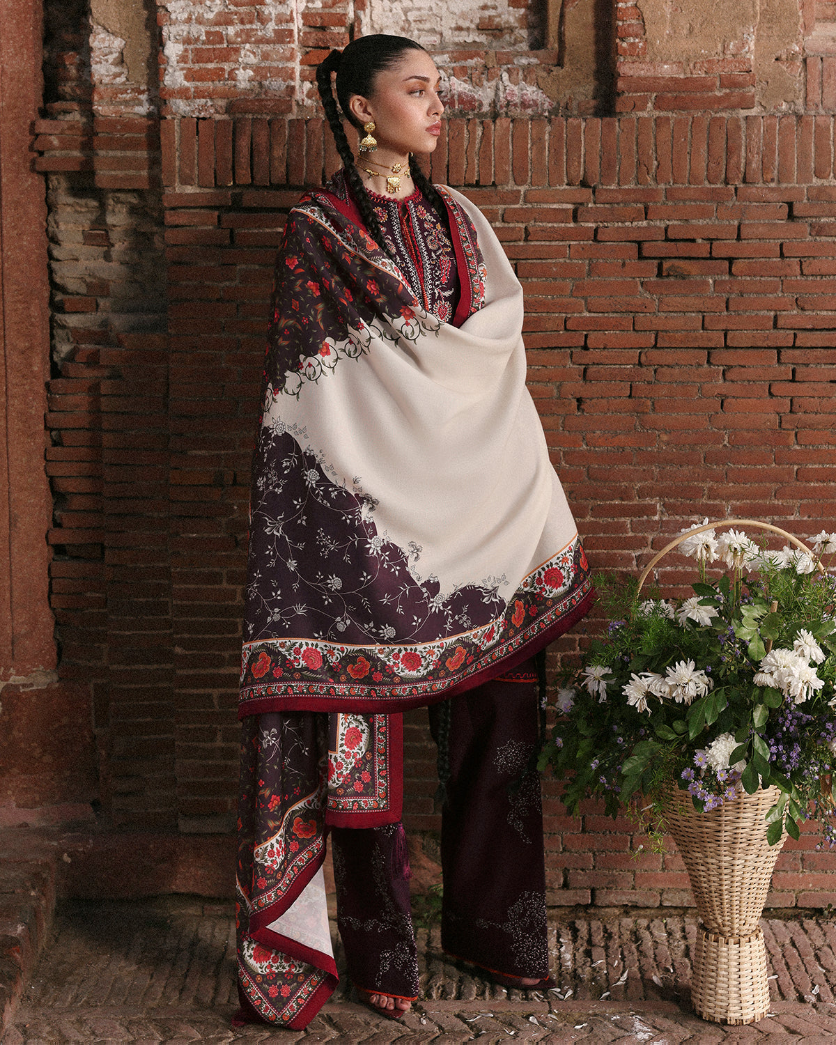 Jugnu | Khaddar 25 | Laleh - Casual Dress - available at Maria Faisal in UK and USA.