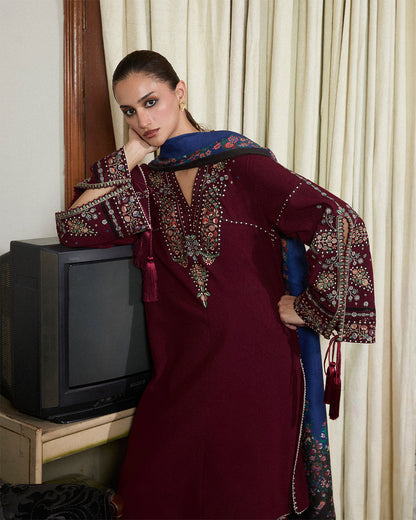 Jugnu | Karandi 25 | Rami - Luxury Dress - available at Maria Faisal in UK and USA.