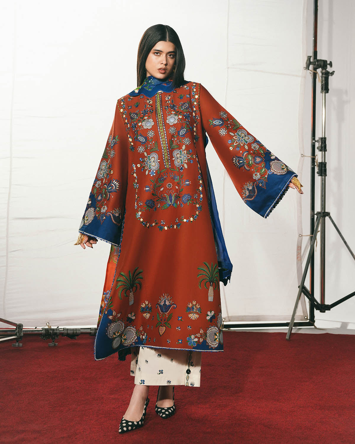 Jugnu | The Reserved View SS Edit | Tahmi - Dress - available at Maria Faisal in UK and USA.
